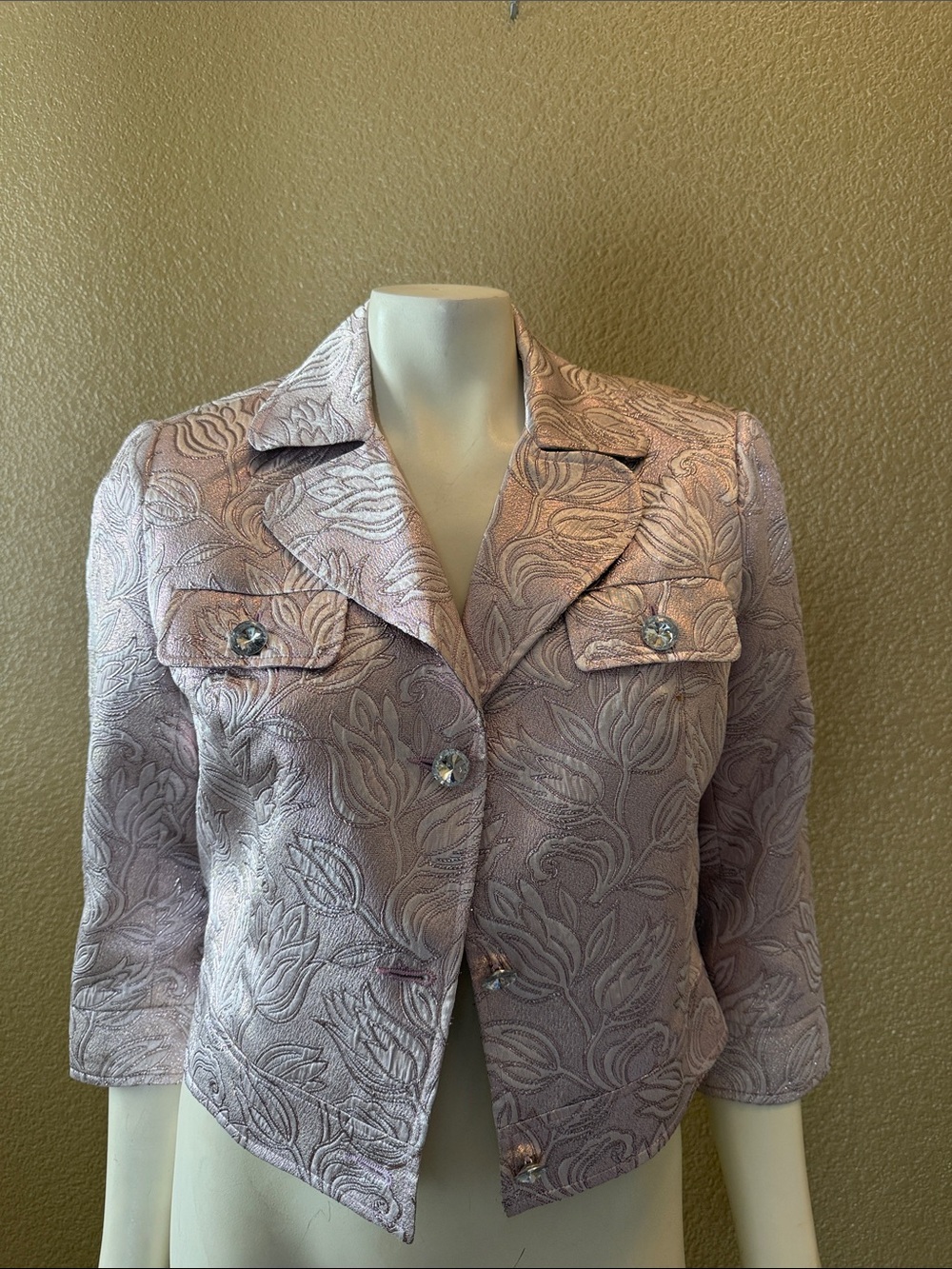 Y2K Vintage Guess by Marciano Lilac Embossed Floral Blazer